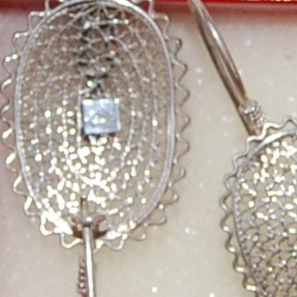 NIB Merve Silver, Genuine Sterling 925 Silver Earrings - Picture 7 of 13